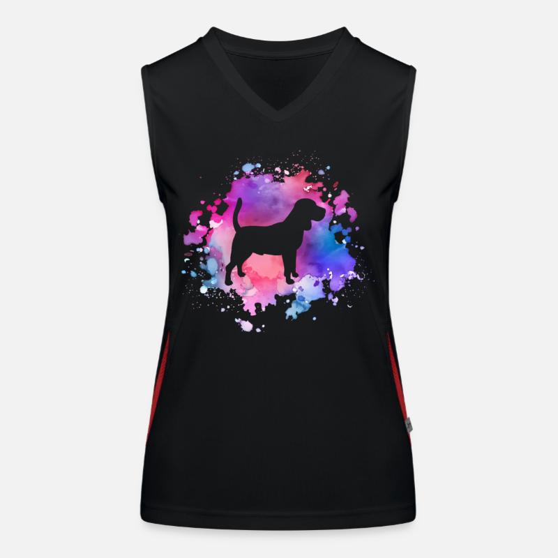 Beagle dog lover Women's Functional Contrast Tank Top