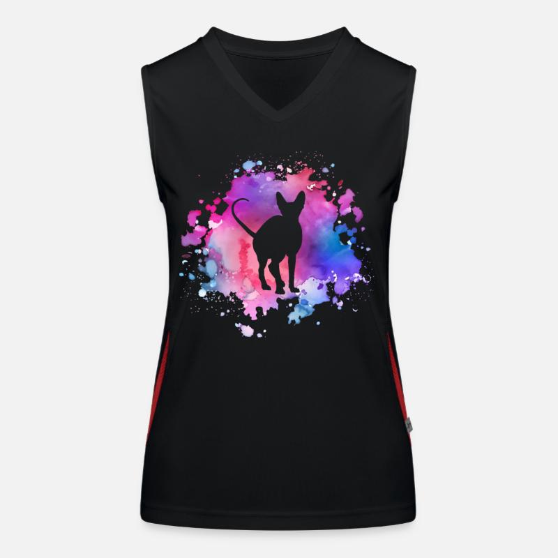 Sphynx cat lover Women's Functional Contrast Tank Top