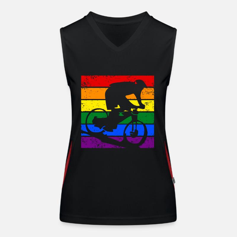 Vélo de descente LGBTQ Débardeur respirant contrasté Femme