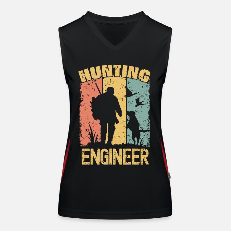 Jagdingenieur retro Funktionelles Kontrast-Tank Top für Frauen