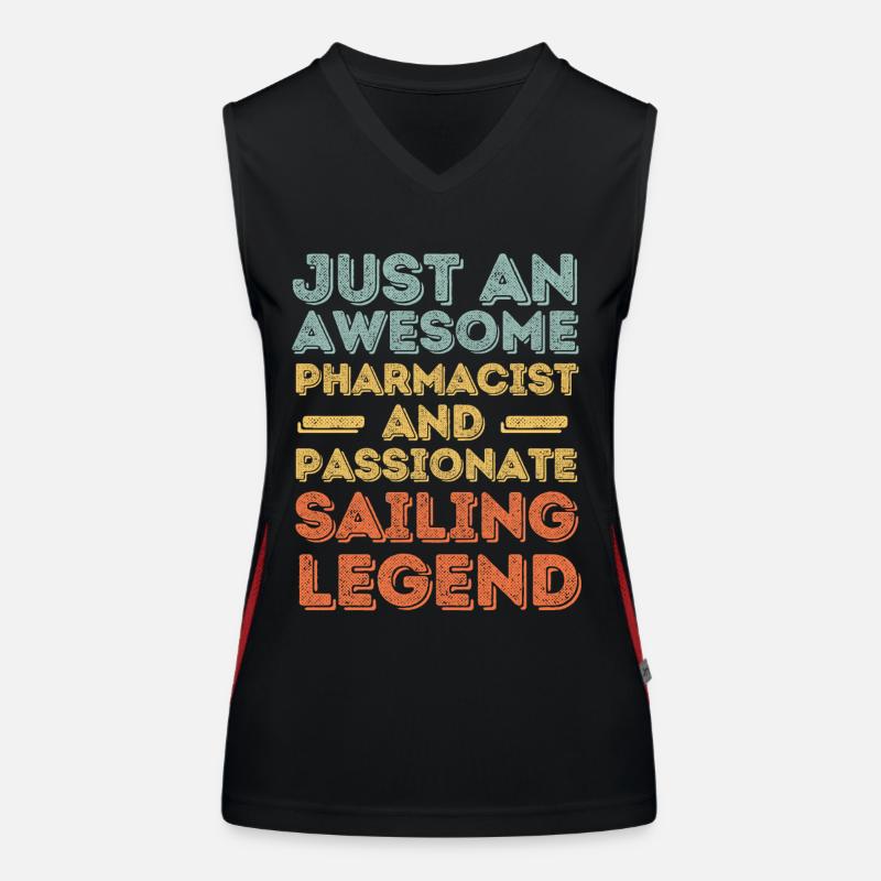 Pharmacist Sailing legend retro Women's Functional Contrast Tank Top