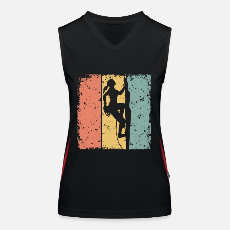 Frauen Klettern retro Funktionelles Kontrast-Tank Top für Frauen