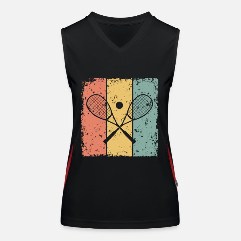 Squash rétro Débardeur respirant contrasté Femme