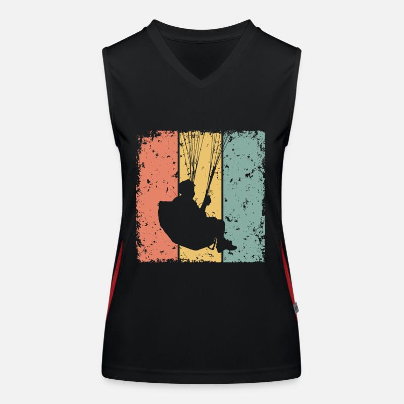 Paragliding retro Women's Functional Contrast Tank Top