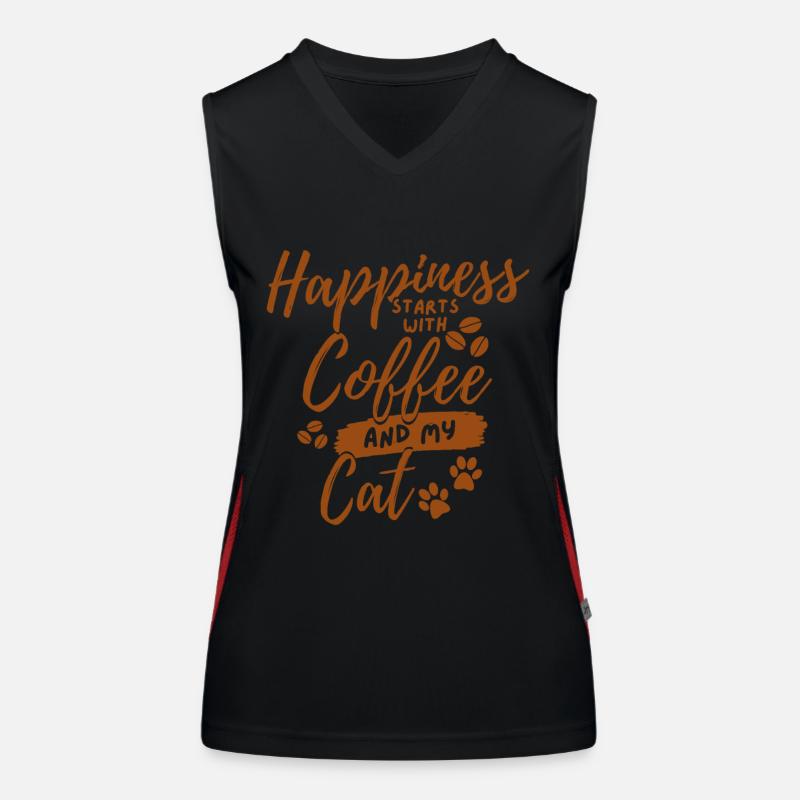 Amateur de chat de café Débardeur respirant contrasté Femme
