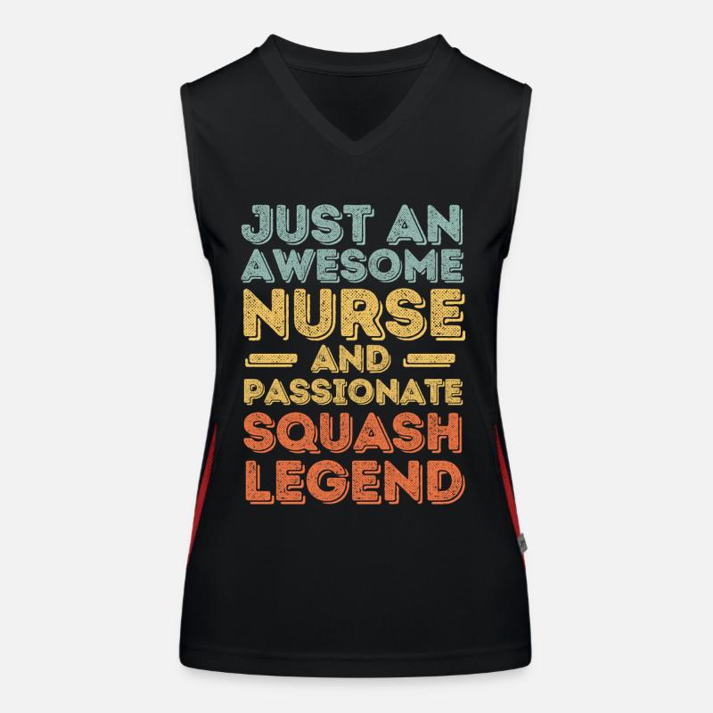 Krankenschwester Squash Legende retro Funktionelles Kontrast-Tank Top für Frauen