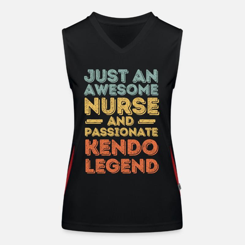 Krankenschwester Kendo Legende retro Funktionelles Kontrast-Tank Top für Frauen