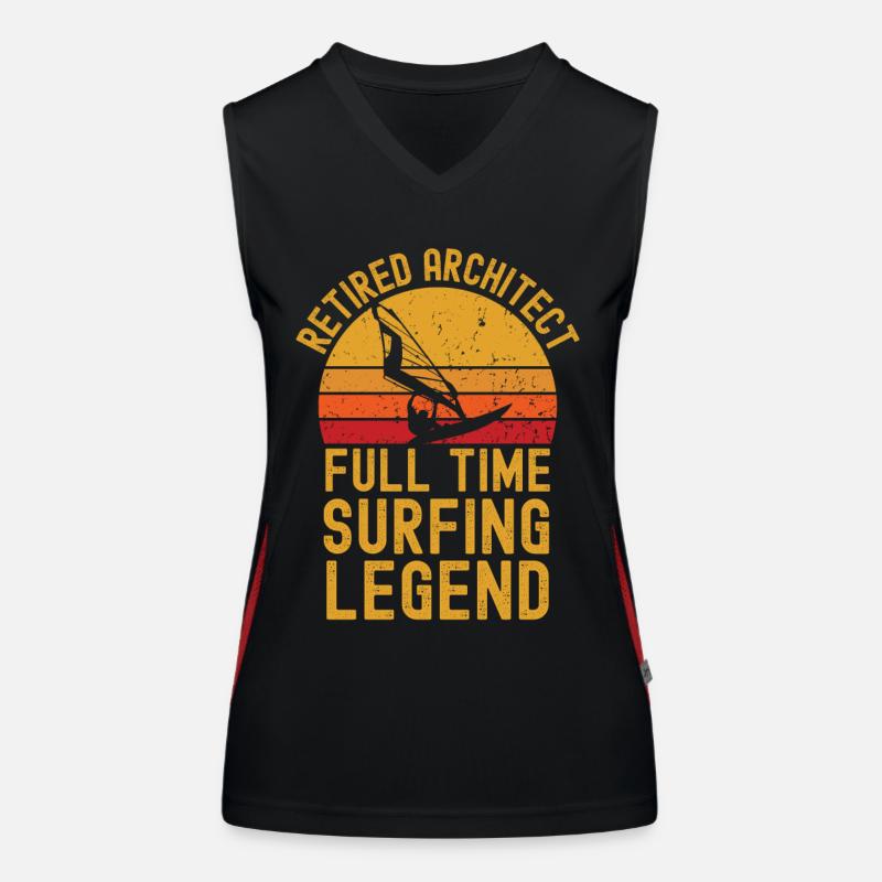 Windsurf-Legende im Ruhestand Funktionelles Kontrast-Tank Top für Frauen