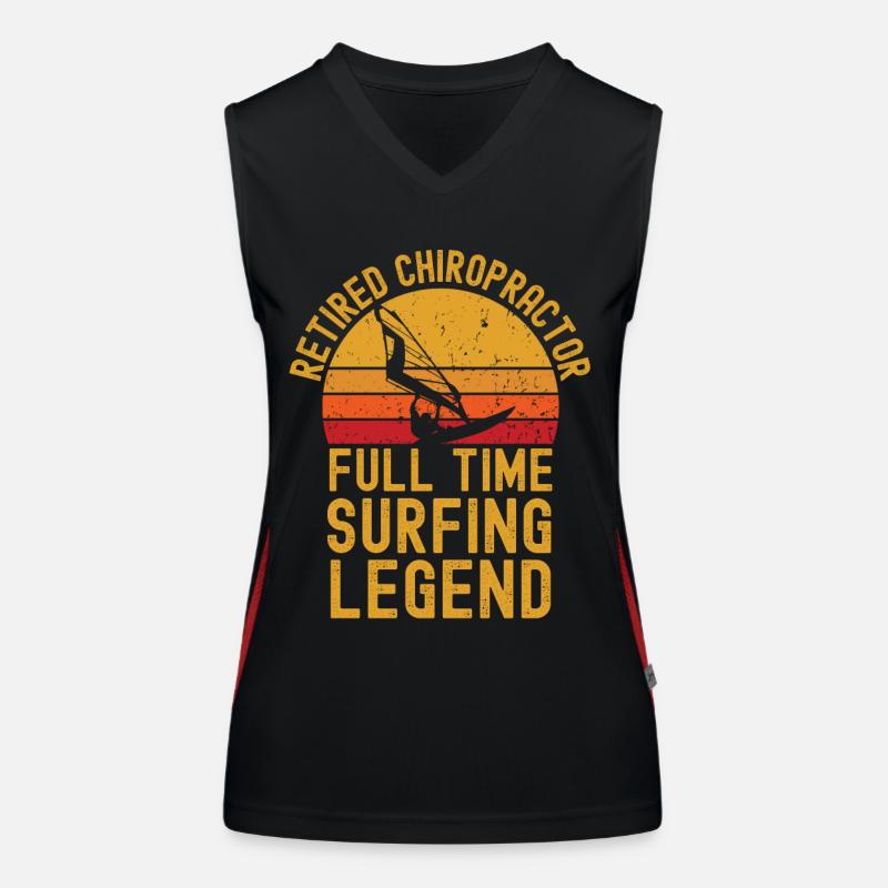 Retired chiropractor windsurfing legend Women's Functional Contrast Tank Top
