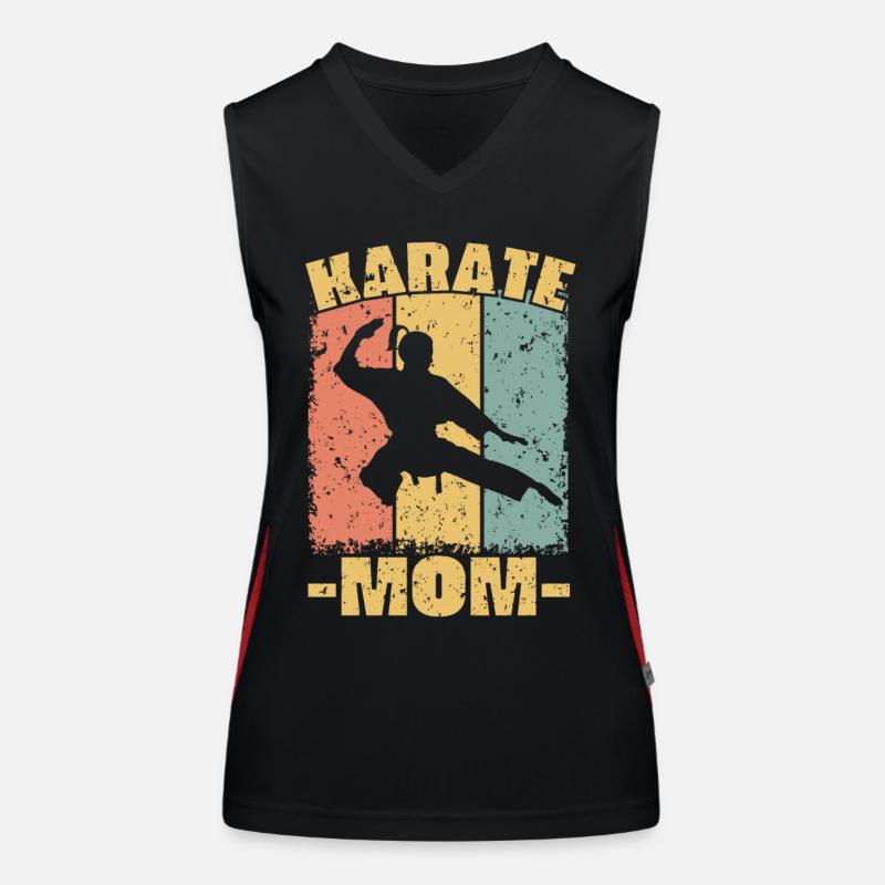 Karate-Mutter Funktionelles Kontrast-Tank Top für Frauen