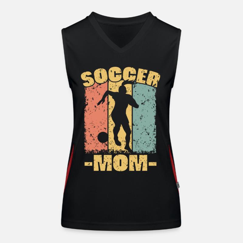 Maman de soccer Débardeur respirant contrasté Femme