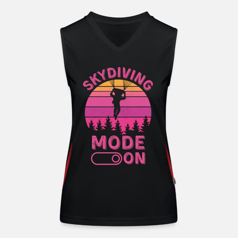 Mode parachutisme activé Débardeur respirant contrasté Femme