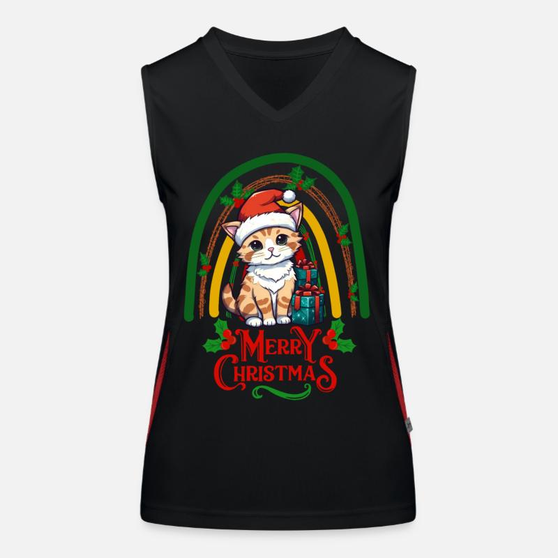 Chat Noël Débardeur respirant contrasté Femme