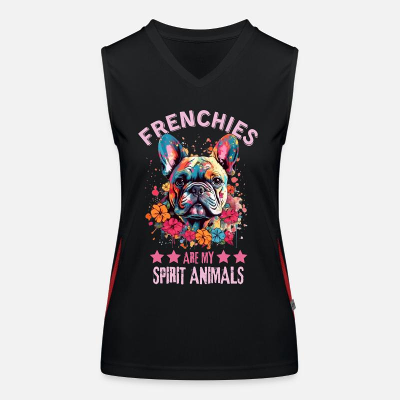 Amateurs de bouledogue français Débardeur respirant contrasté Femme