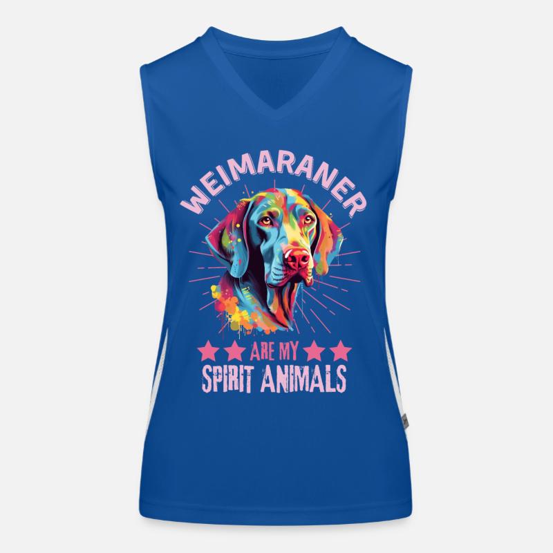 Weimaraner Amateurs d’art coloré de Weimaraner Débardeur respirant contrasté Femme