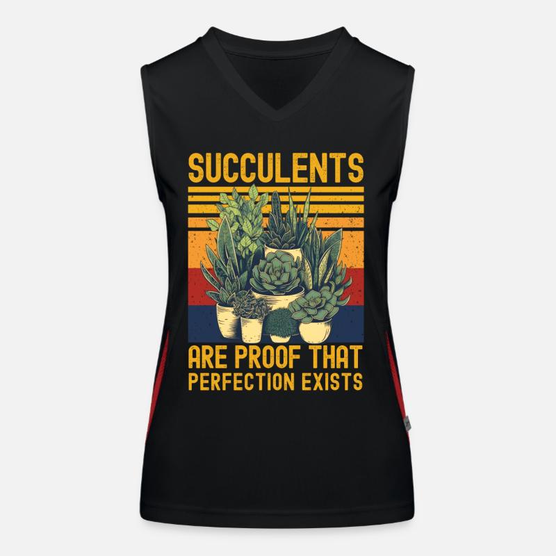 Succulents Funny Saying Women's Functional Contrast Tank Top
