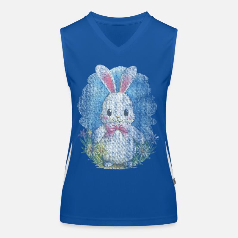 Cute Bunny, Cute Rabbit Women's Functional Contrast Tank Top