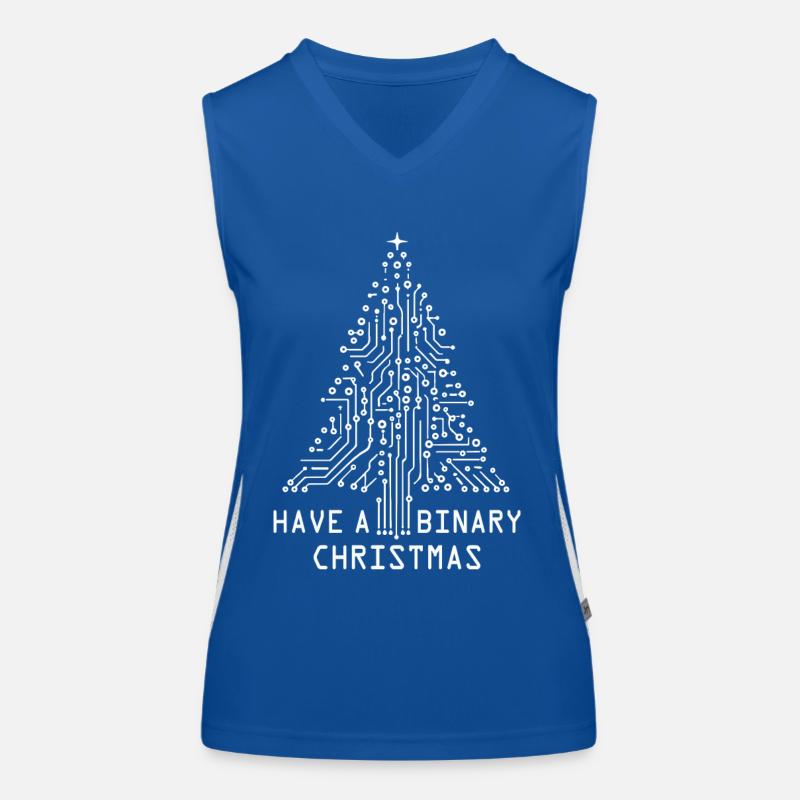 Tech inspired Christmas Tree for a Geeky Holiday Women's Functional Contrast Tank Top