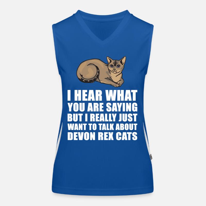 Devon Rex Cat Cute Gift Women's Functional Contrast Tank Top