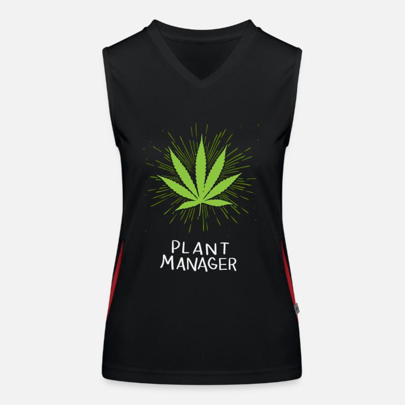 Plant Manager Cannabis Marihuana THC CBD Weed Hanf Funktionelles Kontrast-Tank Top für Frauen