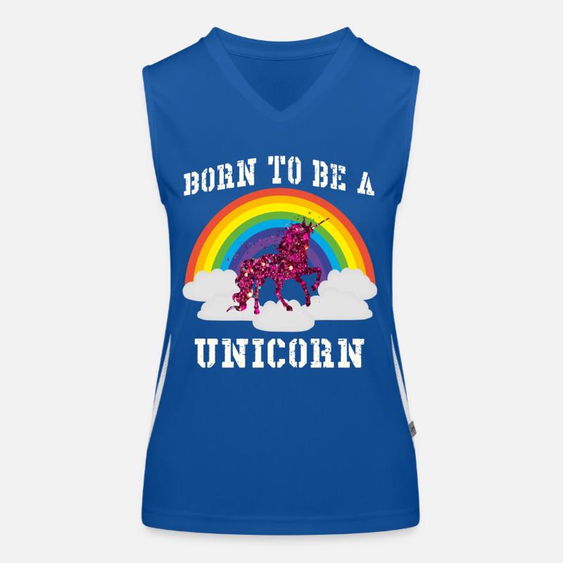 Regenbogen Einhorn Funktionelles Kontrast-Tank Top für Frauen