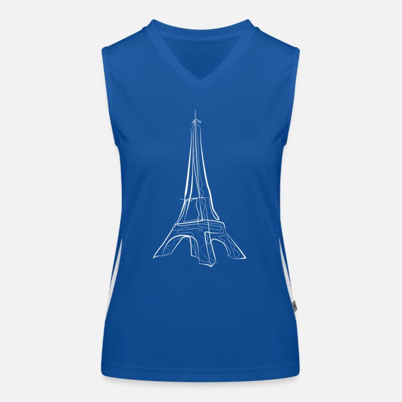 Paris Eiffel Tower Women's Functional Contrast Tank Top