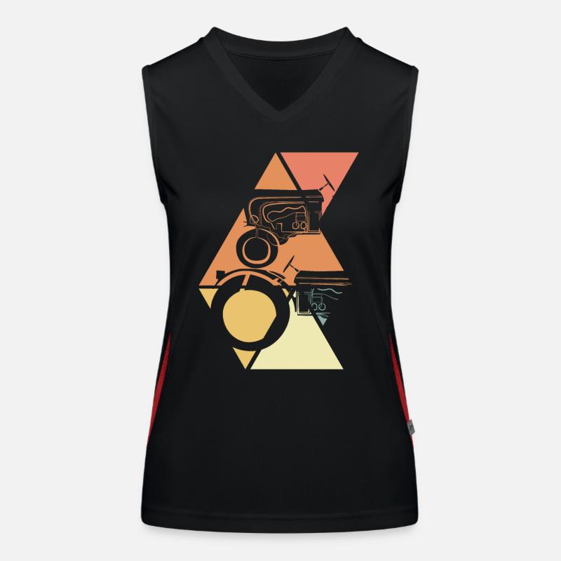 Traktor Funktionelles Kontrast-Tank Top für Frauen