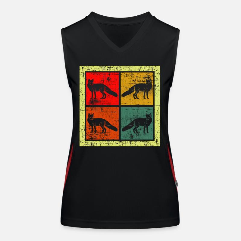 Fuchs Funktionelles Kontrast-Tank Top für Frauen