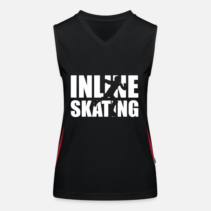 inline skating skating sport inline skates Women's Functional Contrast Tank Top