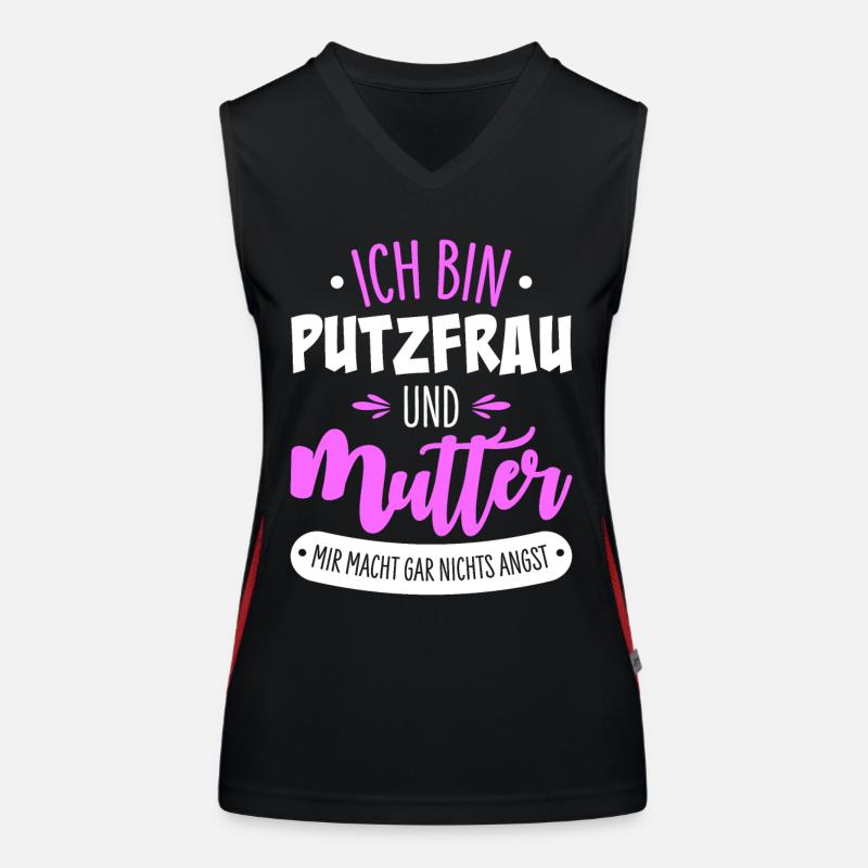 Putzfrau Mutter Funktionelles Kontrast-Tank Top für Frauen