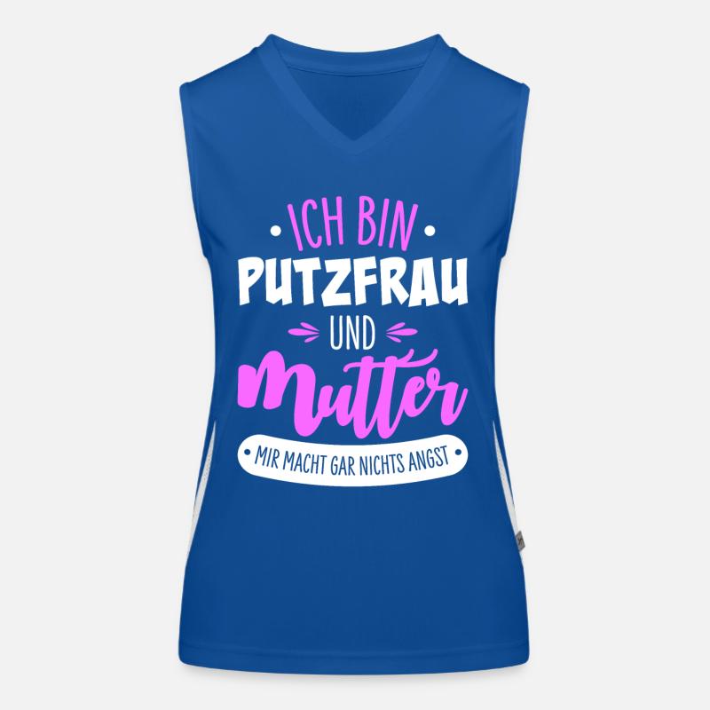 Putzfrau Mutter Funktionelles Kontrast-Tank Top für Frauen