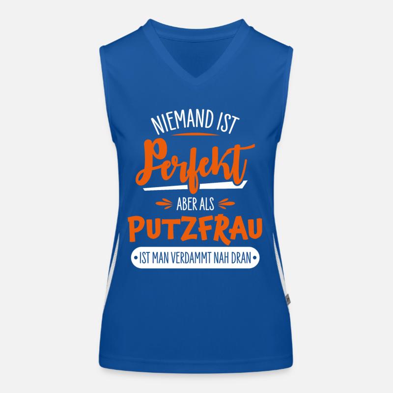 Putzfrau Funktionelles Kontrast-Tank Top für Frauen