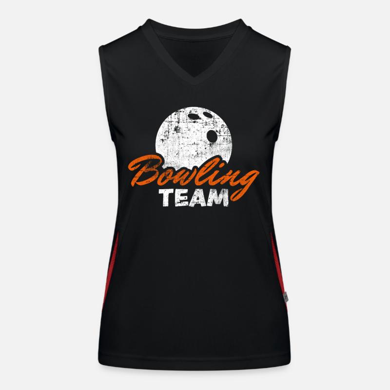 Équipe de bowling Débardeur respirant contrasté Femme