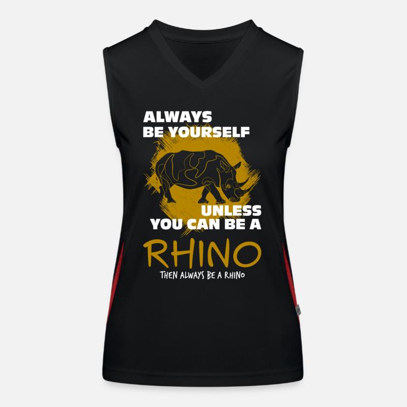 Nashorn Funktionelles Kontrast-Tank Top für Frauen