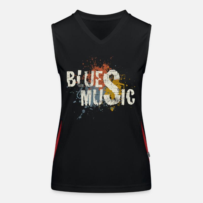 Blues Débardeur respirant contrasté Femme