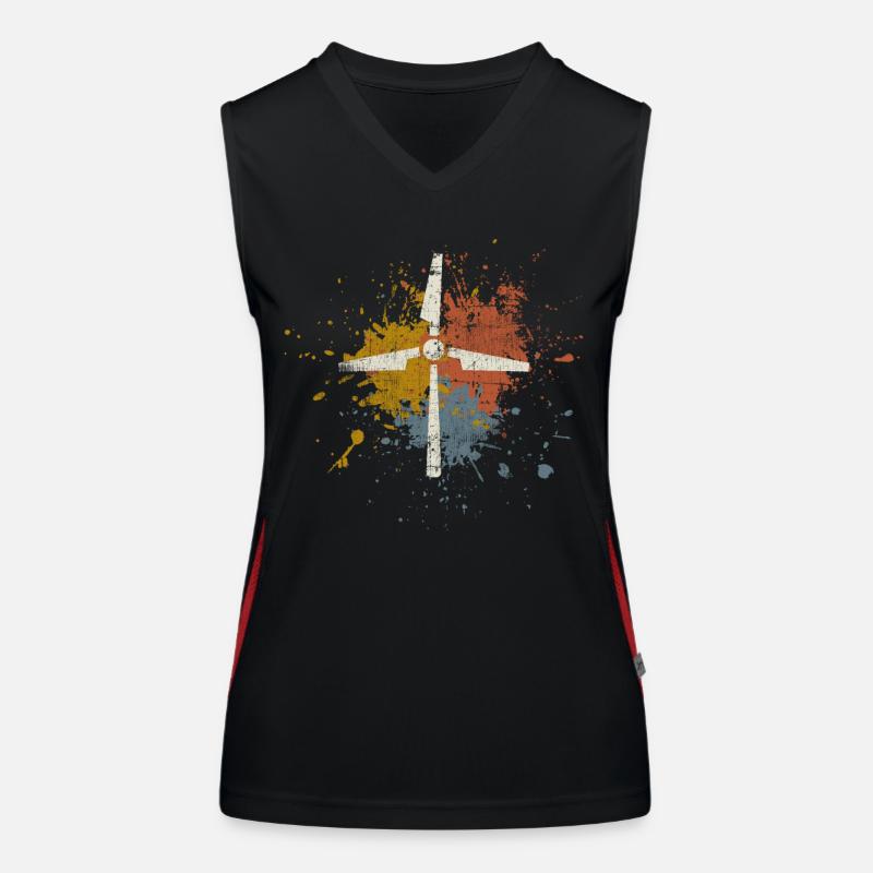 Windenergie Funktionelles Kontrast-Tank Top für Frauen