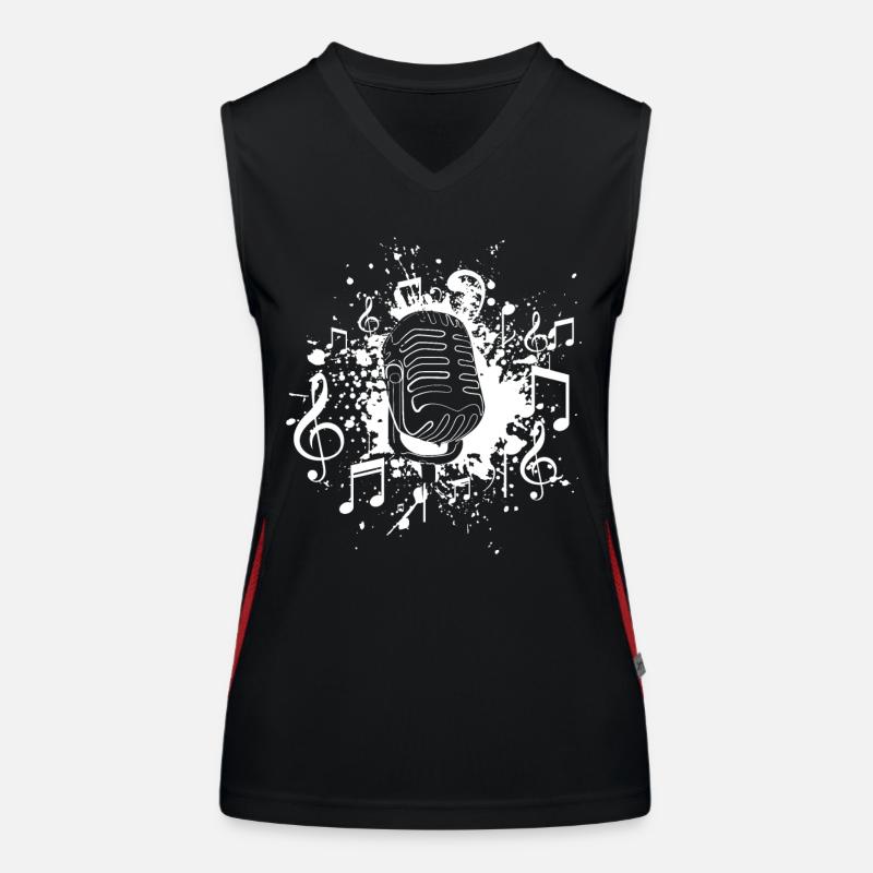 Singen Sänger Funktionelles Kontrast-Tank Top für Frauen