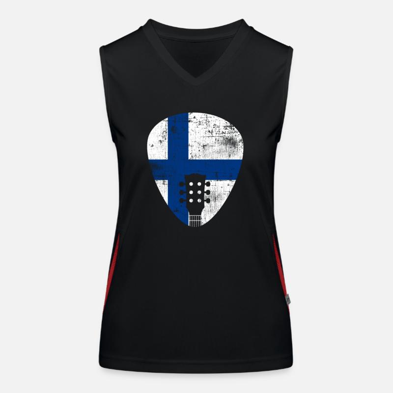 Finnland Gitarre Funktionelles Kontrast-Tank Top für Frauen