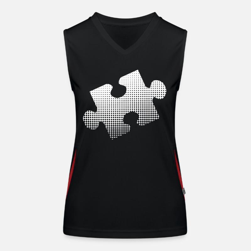 Puzzles Women's Functional Contrast Tank Top