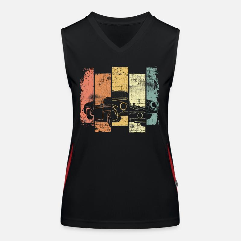 Oldtimer Cabrio Funktionelles Kontrast-Tank Top für Frauen