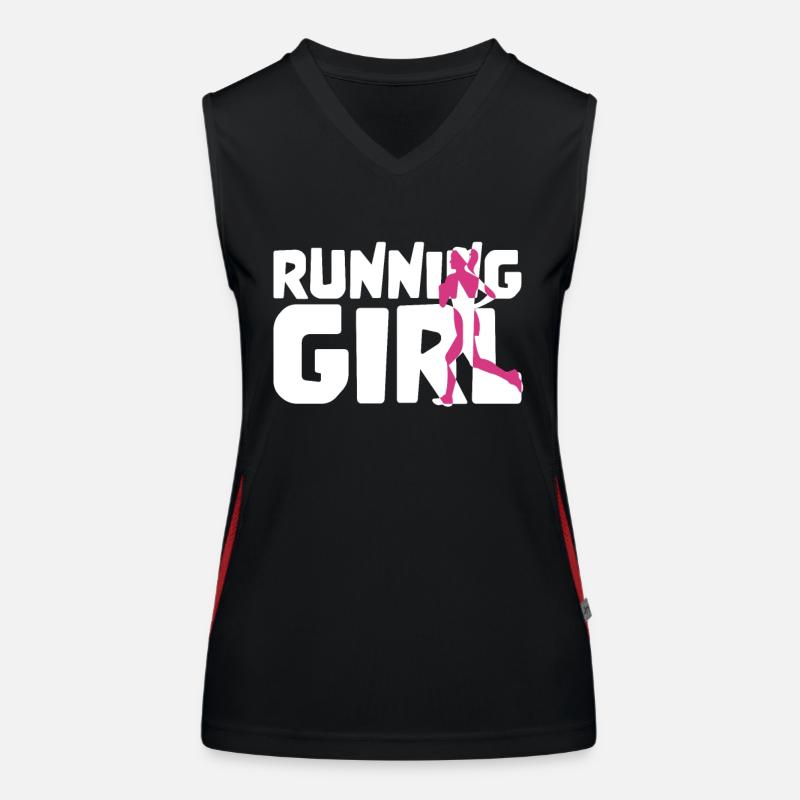 Runner fille en cours d'exécution Débardeur respirant contrasté Femme