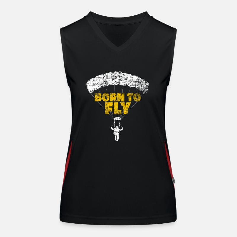 Gleitschirm Funktionelles Kontrast-Tank Top für Frauen