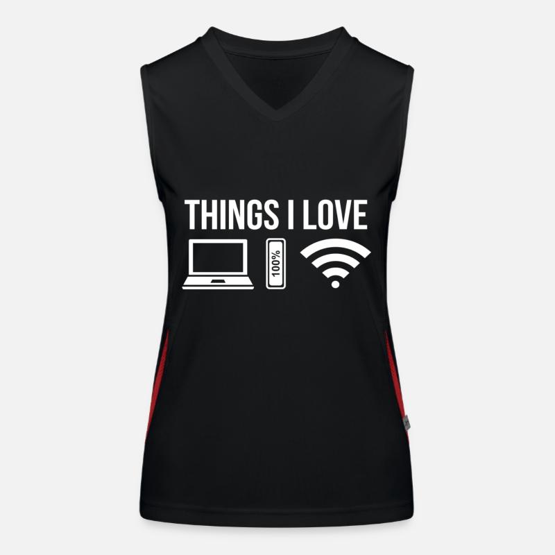 Computer Funktionelles Kontrast-Tank Top für Frauen