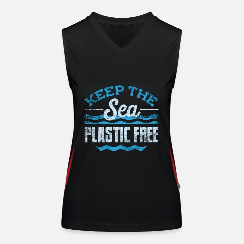 Plastic environmental protection Women's Functional Contrast Tank Top