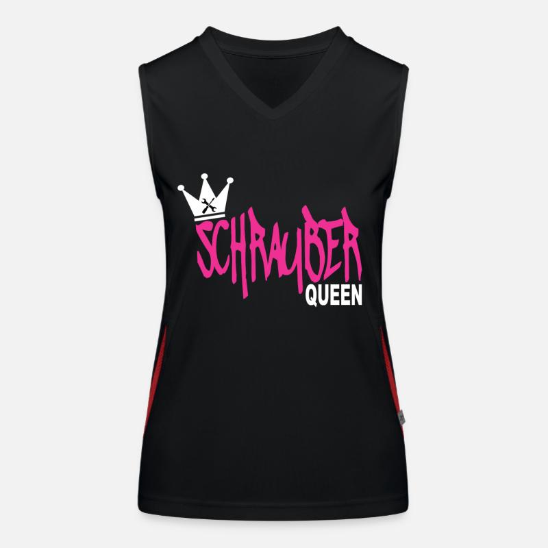 Schrauber Queen Funktionelles Kontrast-Tank Top für Frauen