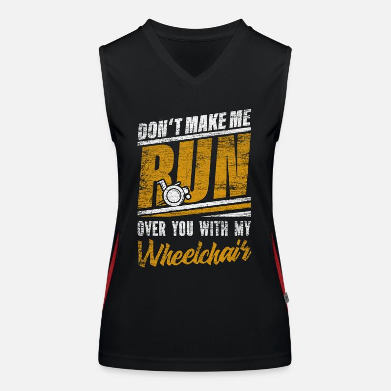 Rollstuhl Funktionelles Kontrast-Tank Top für Frauen