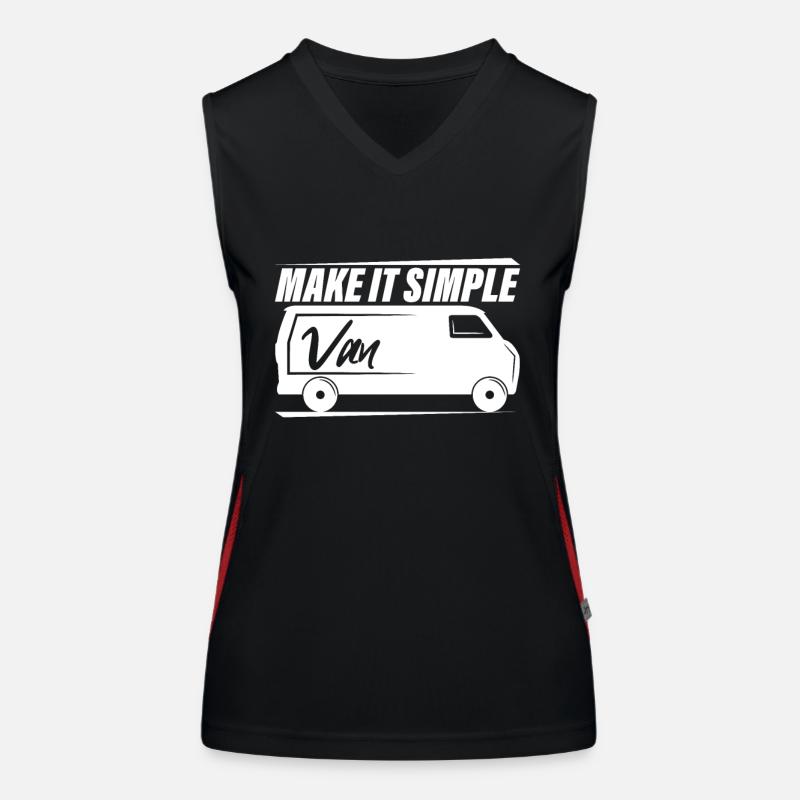 Camper van Women's Functional Contrast Tank Top