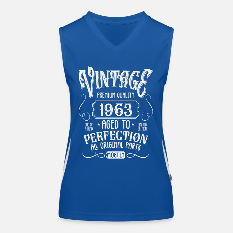 Birthday born in 1963 Women's Functional Contrast Tank Top
