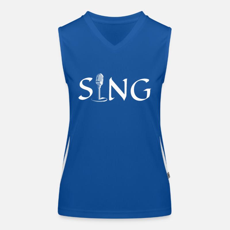 Gesang Vintage Mikrofon Singen Musik Funktionelles Kontrast-Tank Top für Frauen