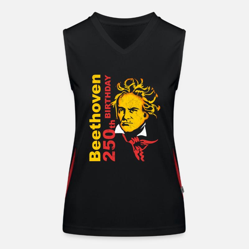 Beethoven Funktionelles Kontrast-Tank Top für Frauen